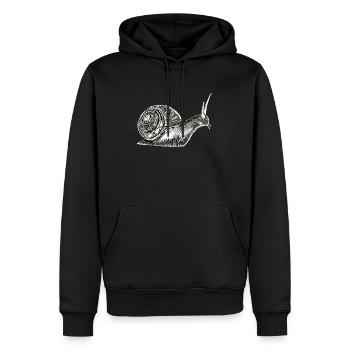 slug - Men’s Premium Organic Hoodie - black - Front - Nico (187cm)