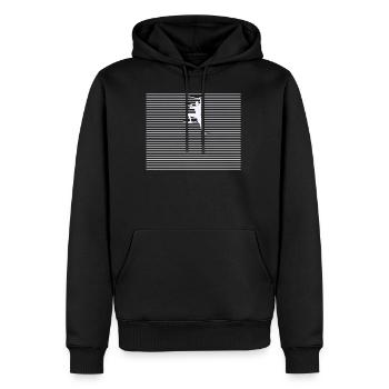 Bouldern Cadeau - Sweat à capuche Premium bio Homme - noir - Devant - Nico (187cm)