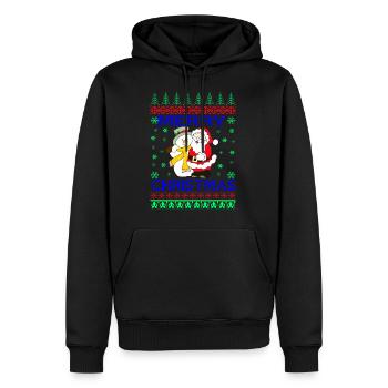 JOYEUX NOEL - Sweat à capuche Premium bio Homme - noir - Devant - Nico (187cm)