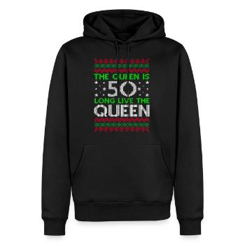 50 - Sweat à capuche Premium bio Homme - noir - Devant - Nico (187cm)