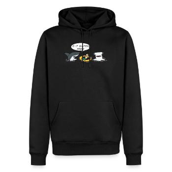 Allergie alimentaire sans gluten - Sweat à capuche Premium bio Homme - noir - Devant - Nico (187cm)