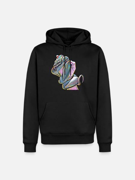 Snake - Men’s Premium Organic Hoodie - black