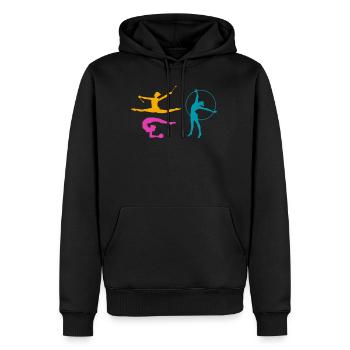 Gymnastik Sport Turnen Turnerin Tanzen Geschenk - Männer Premium Bio Hoodie - Schwarz - Vorne - Nico (187cm)