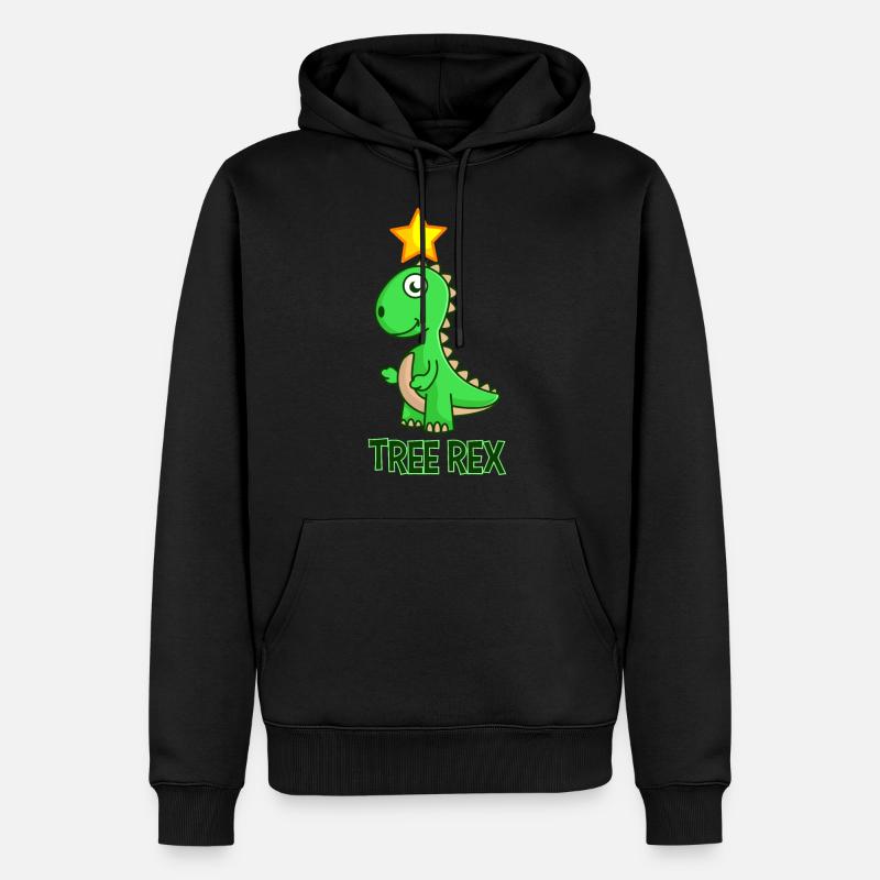 Tree Rex - Männer Premium Bio Hoodie - Schwarz