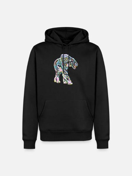 Saber tooth tiger - Men’s Premium Organic Hoodie - black