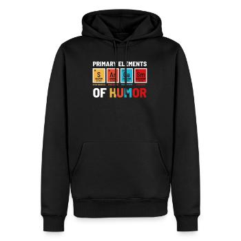 science du sarcasme - Sweat à capuche Premium bio Homme - noir - Devant - Nico (187cm)