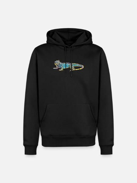 iguana - Men’s Premium Organic Hoodie - black