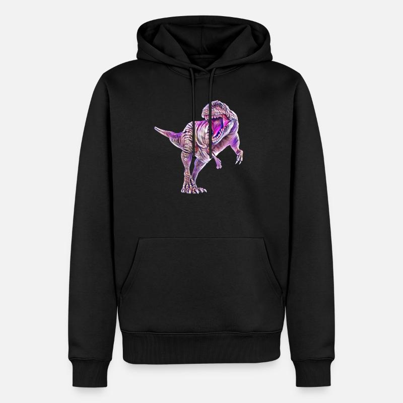 T-Rex - Sweat à capuche Premium bio Homme - noir