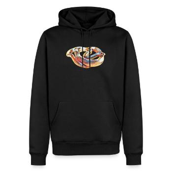 Schlange - Männer Premium Bio Hoodie - Schwarz - Vorne - Nico (187cm)