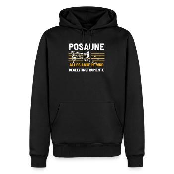 Posaune Posaunist - Männer Premium Bio Hoodie - Schwarz - Vorne - Nico (187cm)