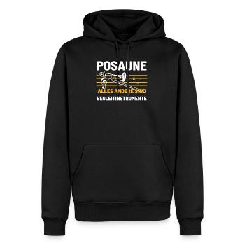 Posaune Posaunist - Männer Premium Bio Hoodie - Schwarz - Vorne - Nico (187cm)