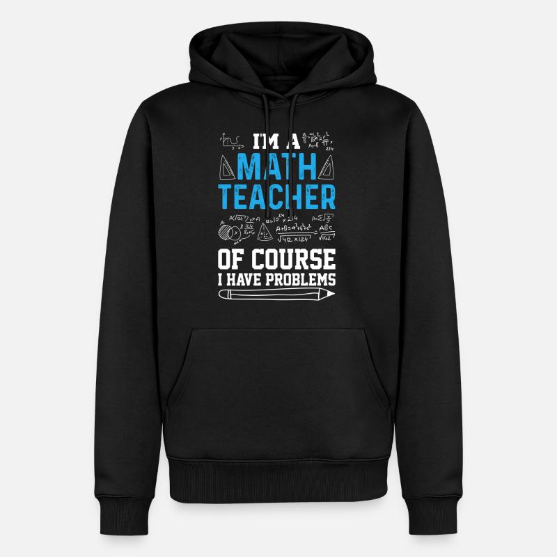 Mathelehrer - Männer Premium Bio Hoodie - Schwarz
