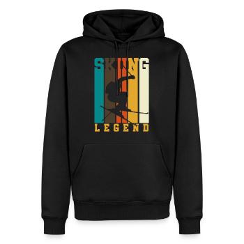 Apres Ski, Ski Legen, Ski Lehrer Outfit - Männer Premium Bio Hoodie - Schwarz - Vorne - Nico (187cm)