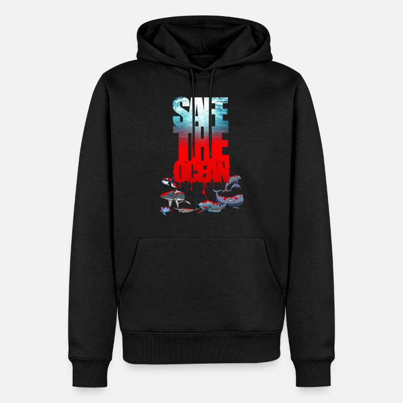 Sécuriser l'océan - Sweat à capuche Premium bio Homme - noir