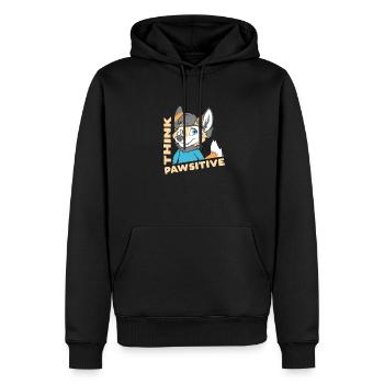 Think Pawsitive Furries Furry Fandom Fursuit Hugs - Männer Premium Bio Hoodie - Schwarz - Vorne - Nico (187cm)