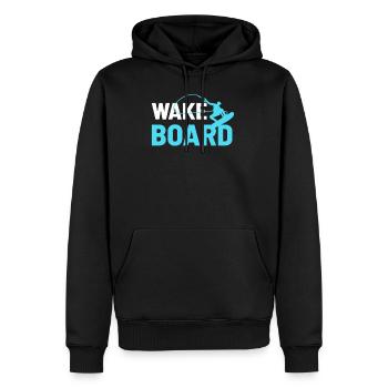 wakeboard - Sweat à capuche Premium bio Homme - noir - Devant - Nico (187cm)