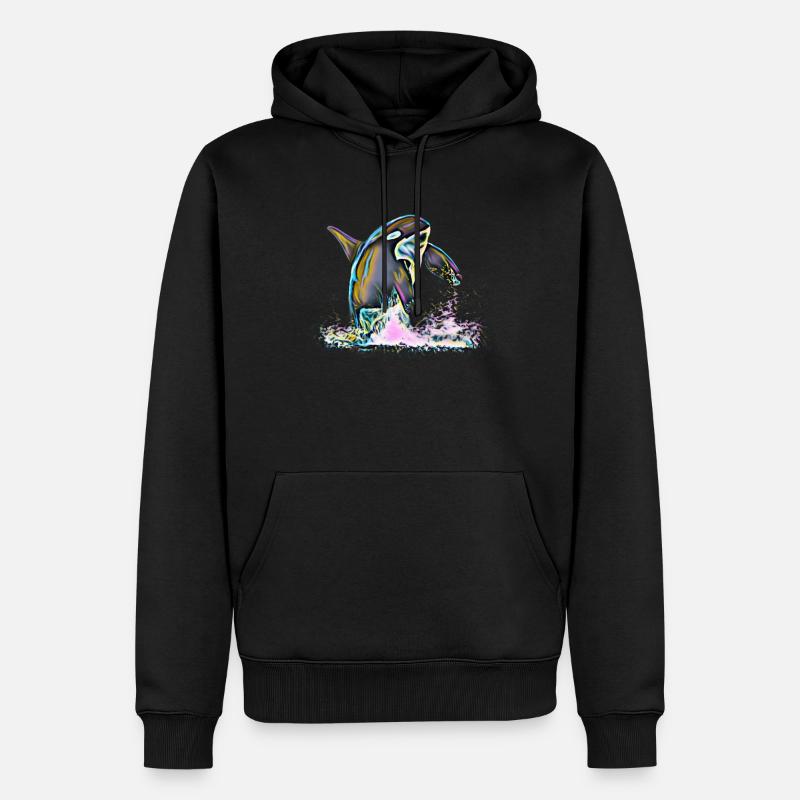 Orca - Männer Premium Bio Hoodie - Schwarz