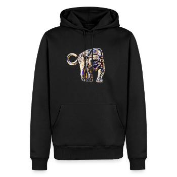 Panther - Männer Premium Bio Hoodie - Schwarz - Vorne - Nico (187cm)