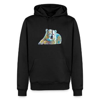 Icebear - Men’s Premium Organic Hoodie - black - Front - Nico (187cm)