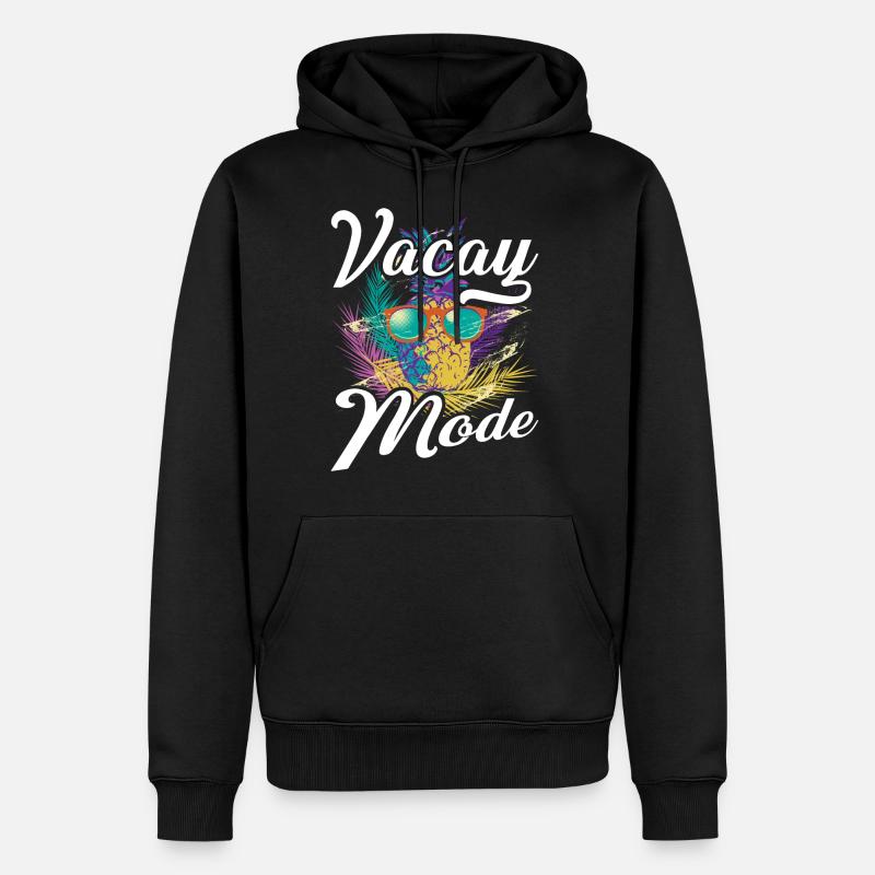 MODE VACAY - Sweat à capuche Premium bio Homme - noir
