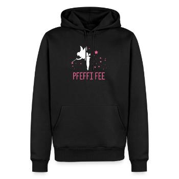 ffefi fée - Sweat à capuche Premium bio Homme - noir - Devant - Nico (187cm)