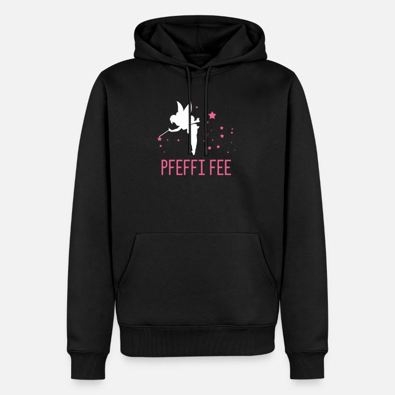 ffefi fée - Sweat à capuche Premium bio Homme - noir