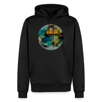 Planet Erde - Männer Premium Bio Hoodie - Schwarz - Vorne - Nico (187cm)