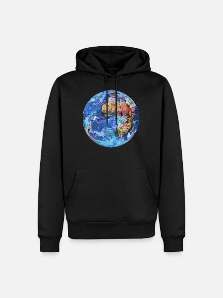 planet Earth - Men’s Premium Organic Hoodie - black