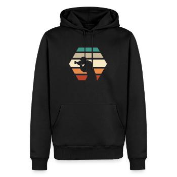 Photographe photographe photographe - Sweat à capuche Premium bio Homme - noir - Devant - Nico (187cm)