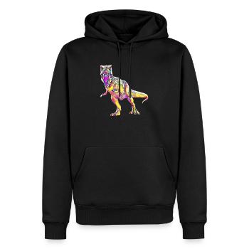 Tyrannosaurus Rex - Sweat à capuche Premium bio Homme - noir - Devant - Nico (187cm)