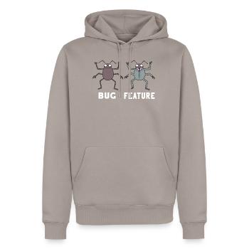 Programmation cadeau de développeur informatique - Sweat à capuche Premium bio Homme - taupe - Devant - Nico (187cm)