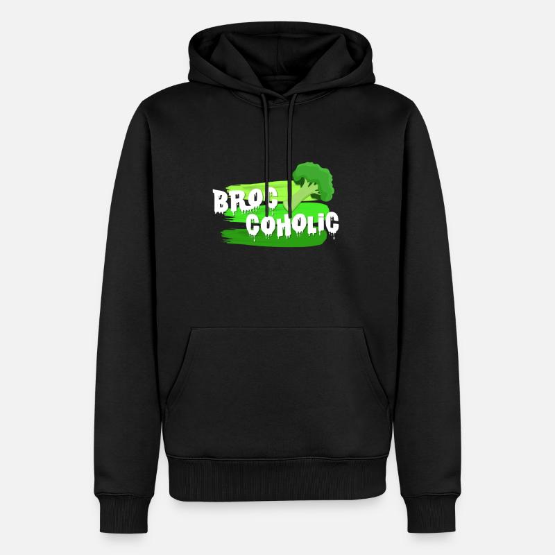 Brokkoli - Männer Premium Bio Hoodie - Schwarz