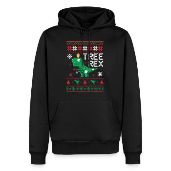 Tree Rex Baum Rex - Männer Premium Bio Hoodie - Schwarz - Vorne - Nico (187cm)