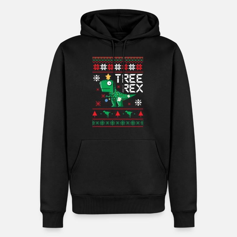 Tree Rex Baum Rex - Männer Premium Bio Hoodie - Schwarz