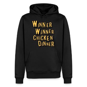 Winner Winner Chicken Dinner - Sweat à capuche Premium bio Homme - noir - Devant - Nico (187cm)