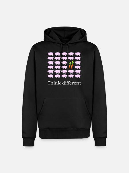 Think different - Vegetarier Bio - Men’s Premium Organic Hoodie - black