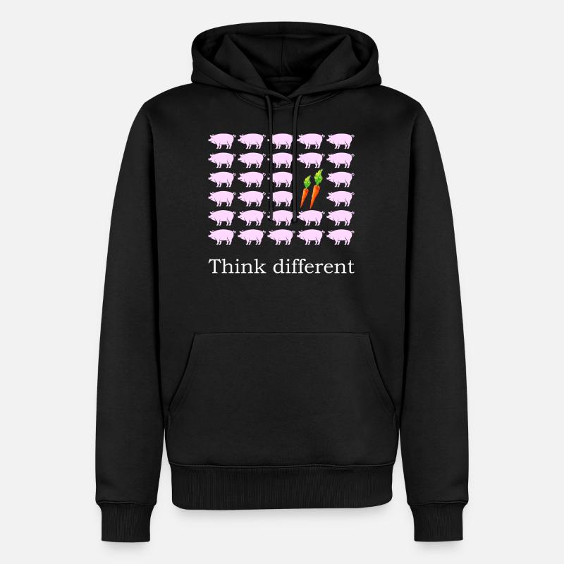 Think different - Vegetarier Bio - Men’s Premium Organic Hoodie - black