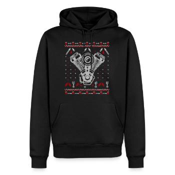 Accorder Noël moche - Sweat à capuche Premium bio Homme - noir - Devant - Nico (187cm)