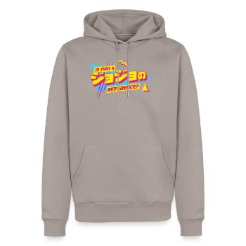 Est-ce une référence JoJo Jojo's Bizarre Adventure - Sweat à capuche Premium bio Homme - taupe - Devant - Nico (187cm)