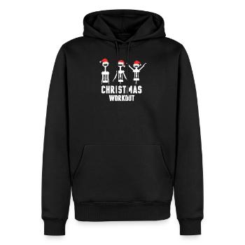 Christmas fitness funny party celebration gift - Men’s Premium Organic Hoodie - black - Front - Nico (187cm)