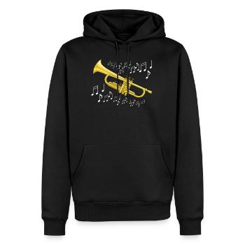 Trompete Musik Jazz Band Blechbläser Geschenk - Männer Premium Bio Hoodie - Schwarz - Vorne - Nico (187cm)