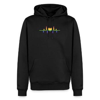 LGBT Flagge Schwule lesbisch-schwule Lesbe - Männer Premium Bio Hoodie - Schwarz - Vorne - Nico (187cm)