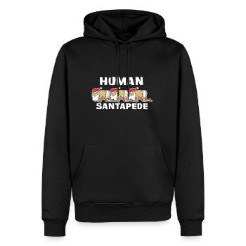 Père Noël Human Santapede - Sweat à capuche Premium bio Homme - noir - Devant - Nico (187cm)