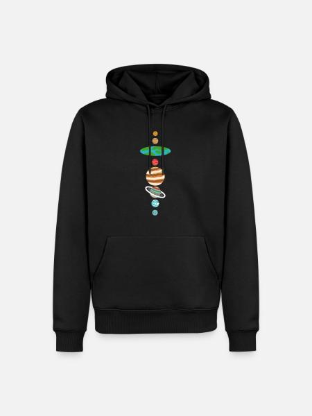 Flache Erde I Flatearther - Männer Premium Bio Hoodie - Schwarz