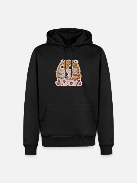 Hamster - Männer Premium Bio Hoodie - Schwarz