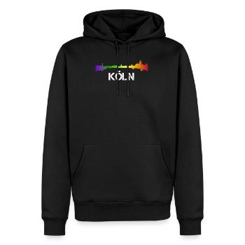 Cologne Carnaval Dom Rhein Arc-en-ciel - Messieurs, Dames - Sweat à capuche Premium bio Homme - noir - Devant - Nico (187cm)