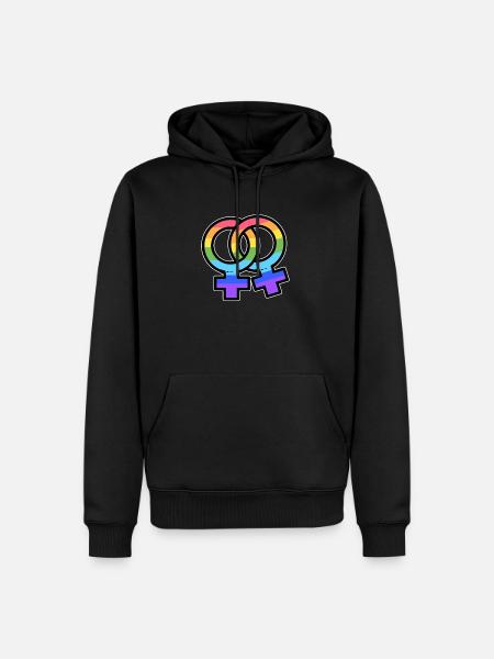LGBT flag lesbian pride - Men’s Premium Organic Hoodie - black