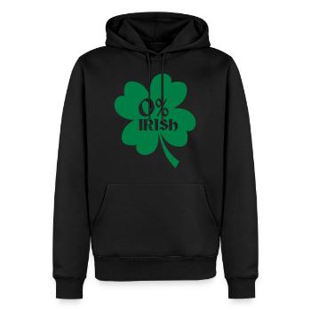 robe de 0 pour cent irlandais - cadeau de la - Sweat à capuche Premium bio Homme - noir - Devant - Nico (187cm)