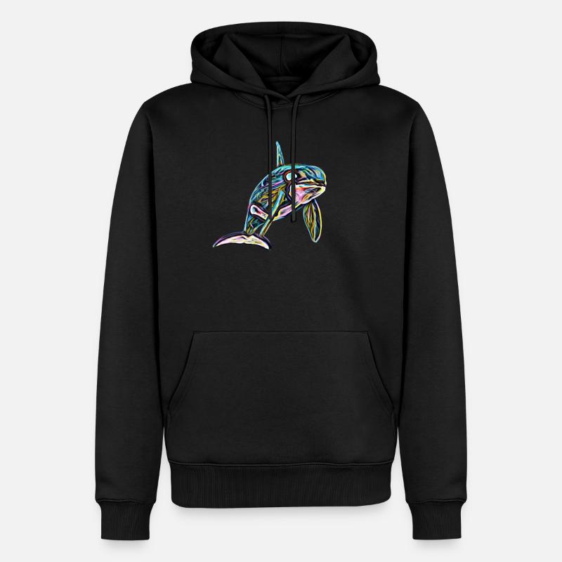 Orca - Sweat à capuche Premium bio Homme - noir