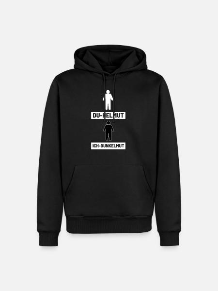 Du Helmut Ich Dunkelmut - Männer Premium Bio Hoodie - Schwarz